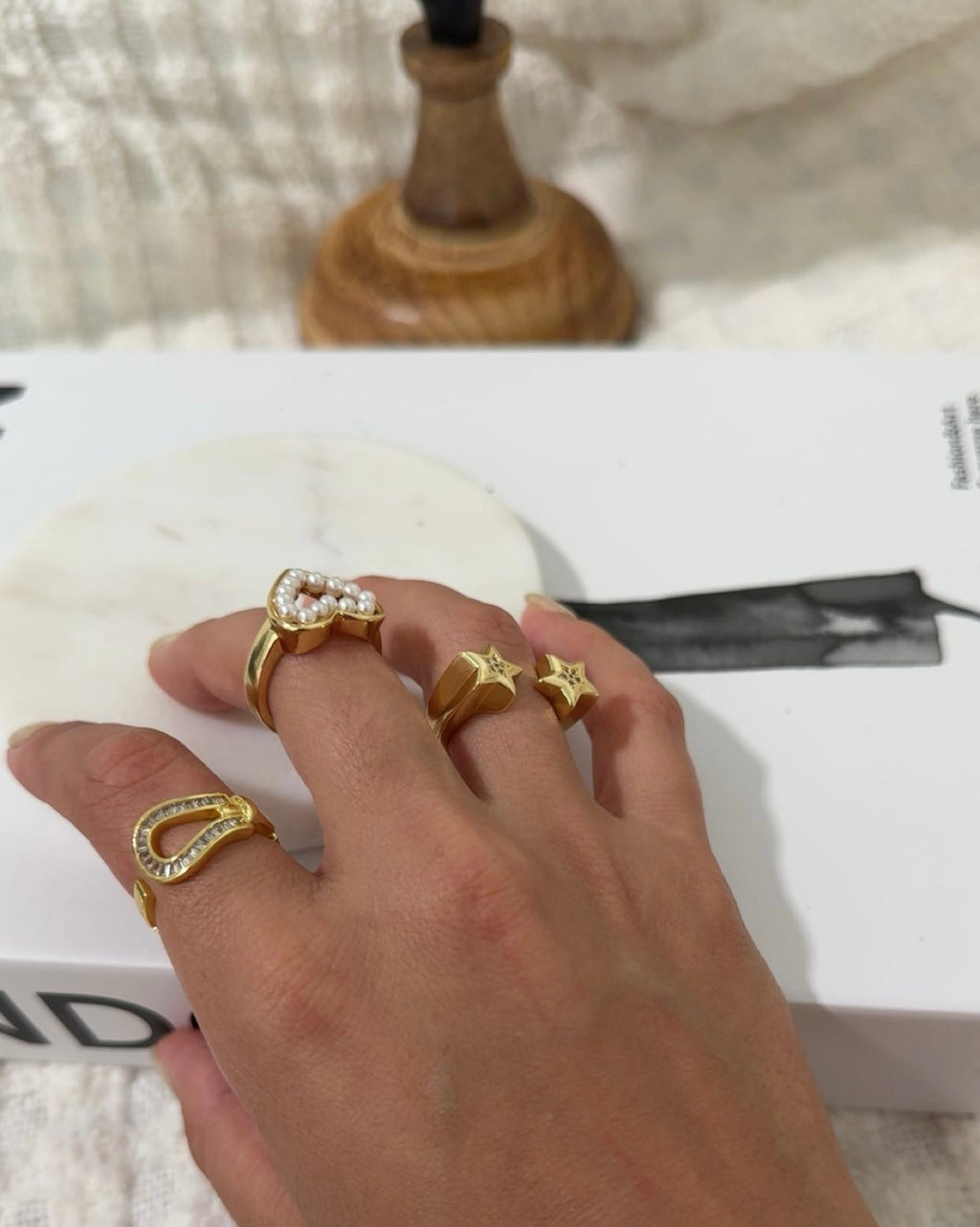 Double Shape Crystal Ring Start