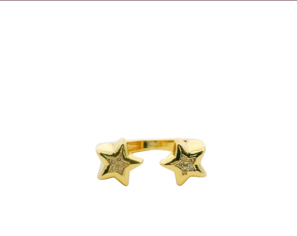 Double Shape Crystal Ring Start