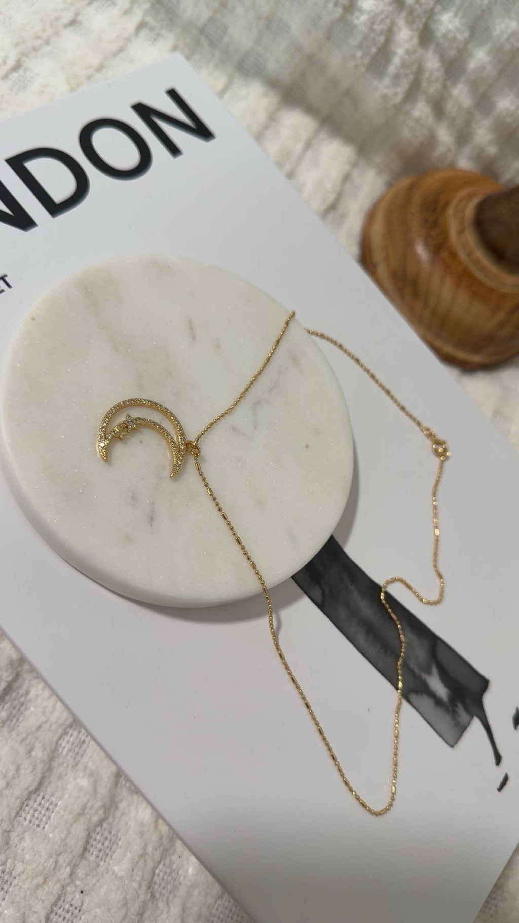 Moon and 2 Stars Necklace
