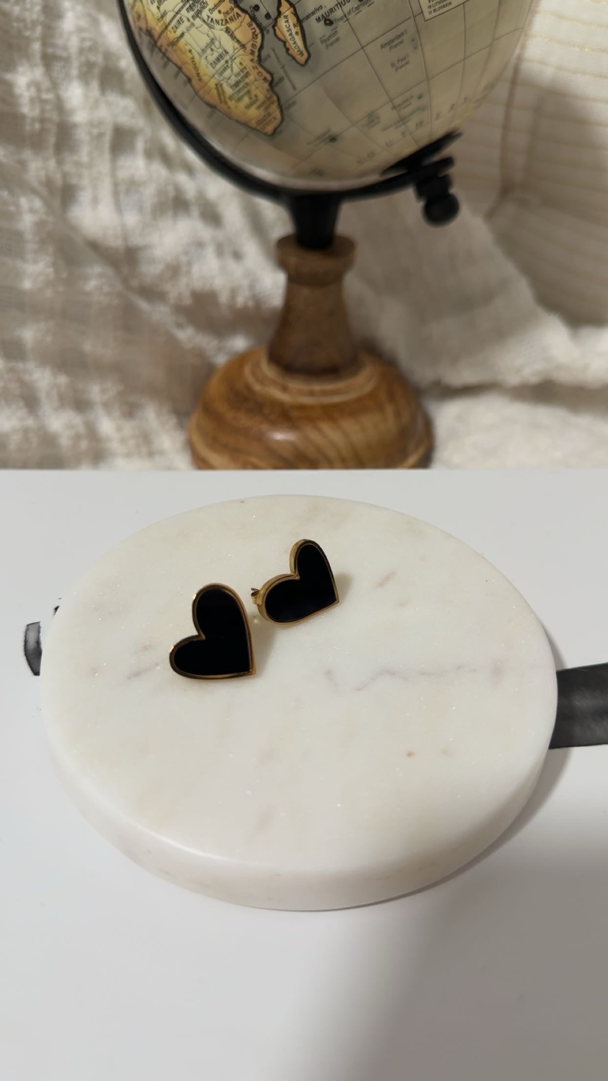 Stone Hearts Earrings