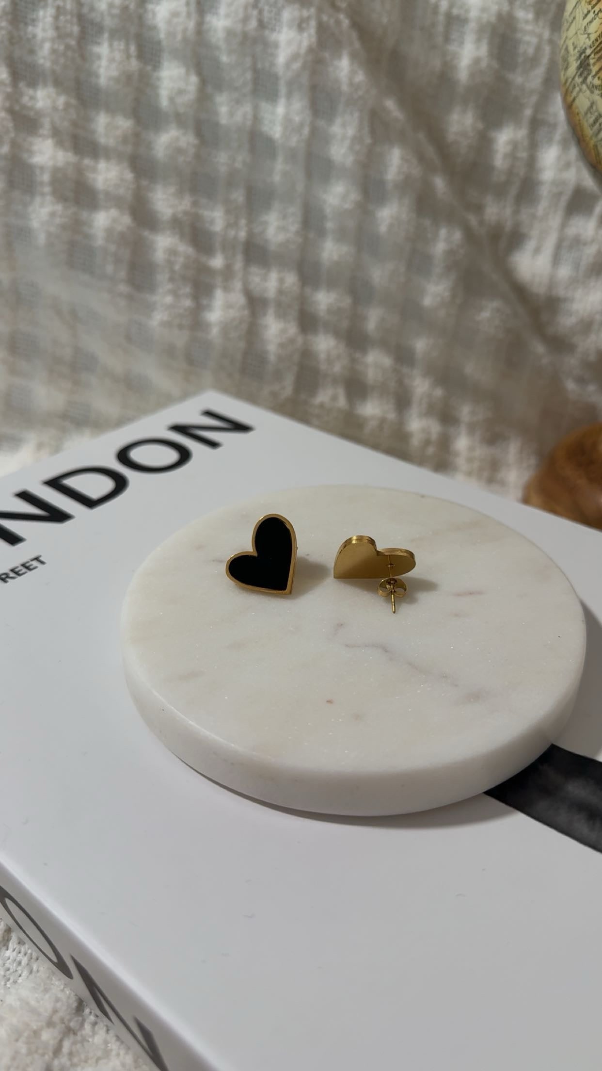 Stone Hearts Earrings