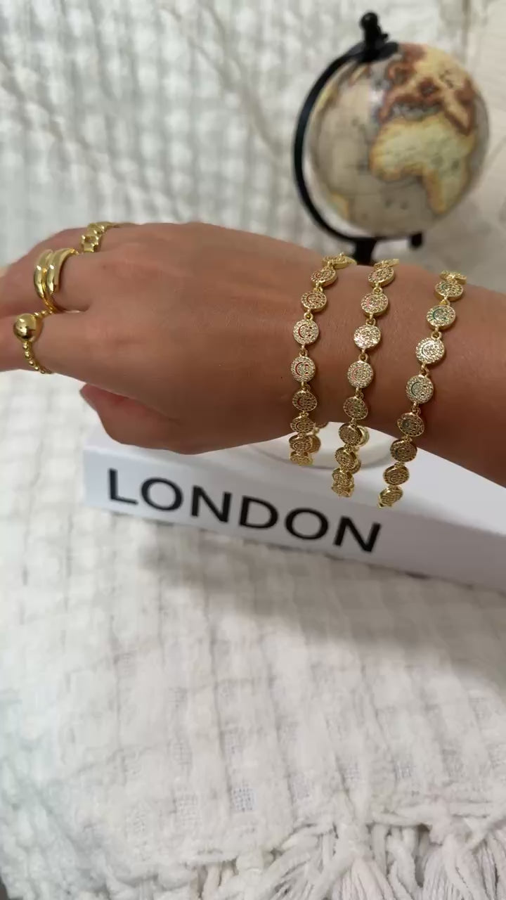 Multi Smiley Face Bracelet